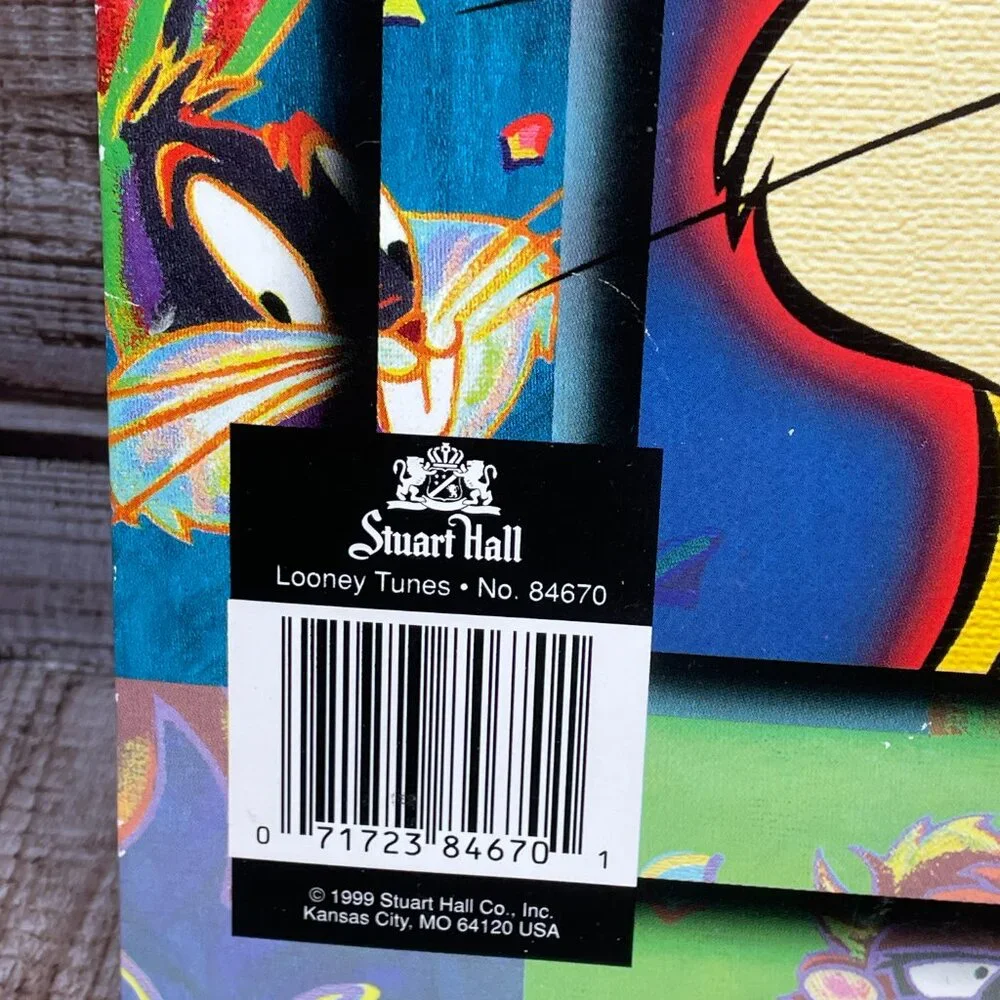 Lot of 3 Vintage Looney Tunes Folders Portfolio Organizer Stuart Hall 1999 NEW